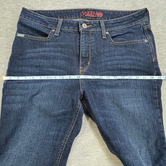 Cinch Lynden Womens Size 32/12R Blue Flared Jeans High Rise Dark Wash Cowgirl - Picture 11 of 15